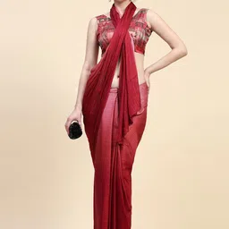 RACHNA Ombre Shades Marble Chiffon Ready To Wear Saree-image-92