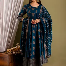 KALINI Women Ethnic Motifs Printed Anarkali Kurta-picture-22