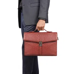 Hidesign Men Textured Messenger Bag-image-57