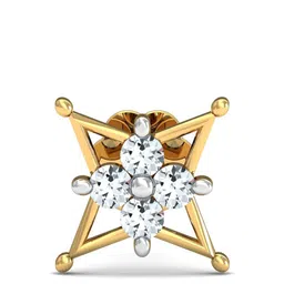 KUBERBOX Adalee 18KT Gold Diamond Studded Nose Pin-0.3g-image-98