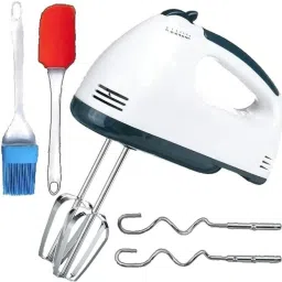 Electric Hand Mixer 7Speed Beaters, Dough Hook Spatula and Oil Brush, Kitchen Tool Set-image-19