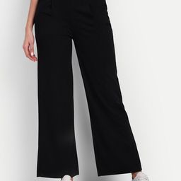 next one Women Loose Fit Black Lycra Blend Trousers-picture-19