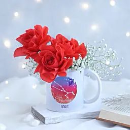 Endearing Roses Taurus Personalised Mug-image-8