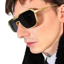French Accent Men Rectangle Sunglasses with Polarised Lens AW24_FASG1036 image 4