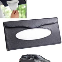 Black Leatherite Rectangle Shape Fancy Design Tissue Dispencer For Car-51 Vehicle Tissue Dispenser-image-20