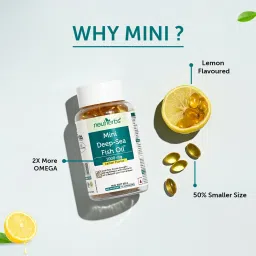 neuherbs Mini Deep Sea Fish Oil - Omega 3 1000 mg EPA & DHA With Vitamin D3 & E image 4