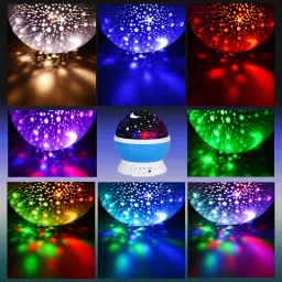 unzag Sky Star Master Rotating 360 Degree Moon Night Light Lamp Projector with Colors Table Lamp image 2