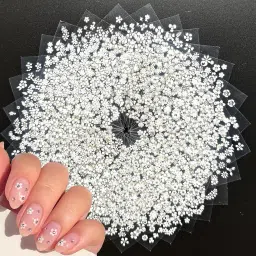 30 Sheet Mini Flower Nail Sticker Set Self Adhesive French Tips Nail Art Decals-image-14