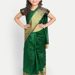 LOOKS AND LIKES Girls Zari Pure Cotton Ready to Wear Kota Saree-38