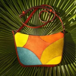Accessorize Colourblocked Structured Shoulder Bag with Tasselled-1