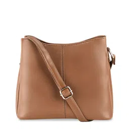 Toteteca Beige PU Shopper Sling Bag with Tasselled-18