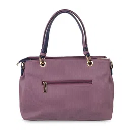 Metro Purple PU Structured Handheld Bag with Tasselled image 3