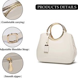 SYGA Oversized Structured Handheld Bag with Tasselled image 3