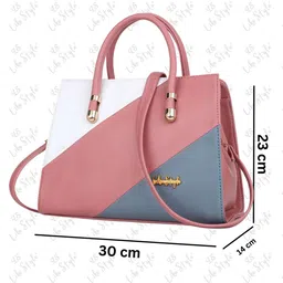 LIKE STYLE Colourblocked Structured Handheld Bag image 4
