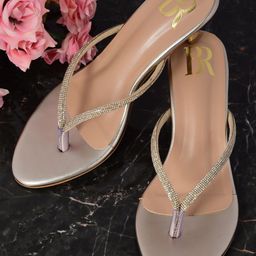 Bella Rosa Embellished Open Toe Kitten Heels-16