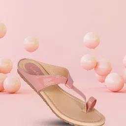 Picktoes Women Pink One Toe Flats-28
