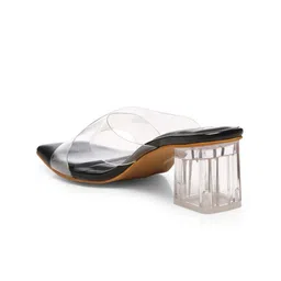 GNIST Cross Strap Open Toe Block Heels image 3
