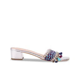 5 ELEMENTS Embellished Open Toe Block Heels image 3