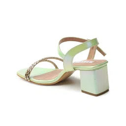 ELLE Embellished Open Toe Block Heels image 2