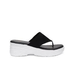 FABBHUE Woven Design Open Toe Wedge Heels image 2