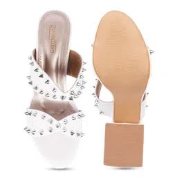 Shoetopia Embellished Open Toe Block Heels image 5