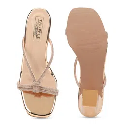 Truffle Collection Block Peep Toes with Tassels image 4