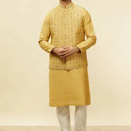 Twamev Regular Kurta with Churidar & Jacket-image-48