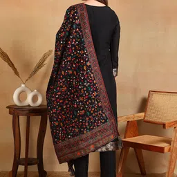 AHIKA Ethnic Motifs Woven Design  Regular Kurta With Trousers & Dupatta image 5