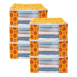 ANKIT INTERNATIONAL Orange Set of 6 Super Strong Multi-Utility Organisers-50