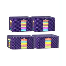Kuber Industries Blue 4 Pieces Printed Regular Drawer Organiser-43