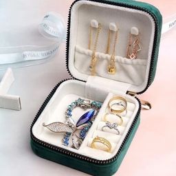 YouBella Green Fabric Jewellery Organiser-18