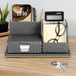 THE HOME CO. Grey Self Design Super Strong Drawer Organiser-18