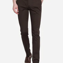 Greenfibre Men Brown Slim Fit Trousers-image-123