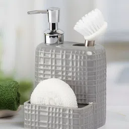 Kookee Grey Abstract Ceramic Soap Dispenser image 2