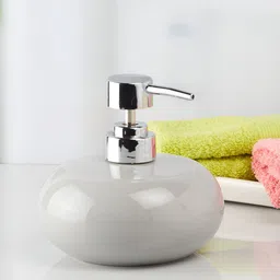 Kookee Grey Solid Ceramic Soap Dispenser image 2