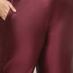 Sringam Plus Size Thread Work Regular Kurta With Trousers image 3