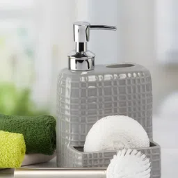 Kookee Grey Abstract Ceramic Soap Dispenser image 4
