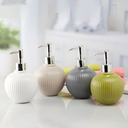 Kookee Grey Abstract Ceramic Soap Dispenser image 2