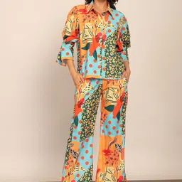 KAORI BY SHREYA AGARWAL Bliss Printed Shirt With Trousers Co-Ords-image-82