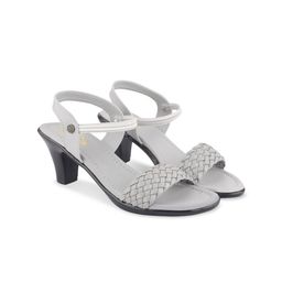 Stylestry Block Sandals with Laser Cuts-4