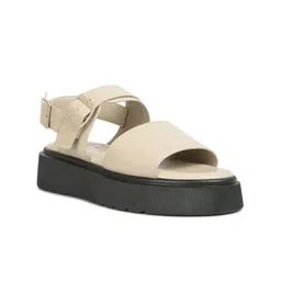 London Rag Open Toe Flatform Heels With Buckle Detail-15