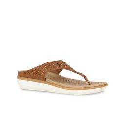 Bata Brown Embellished Comfort Sandals-46