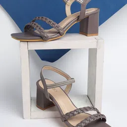 ICONICS Lavender Textured Block Heels-15