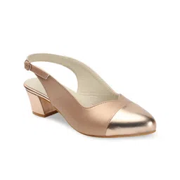 ICONICS Pointed Toe Block Mules With Backstrap image 3