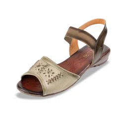 Ozuri Textured Open Toe Backstraps Block Heels image 2
