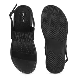 Mochi Textured Open Toe Comfort Heels With Buckles image 3