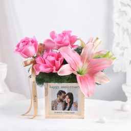 Personalised Anniversary Roses In Table Organiser image 1