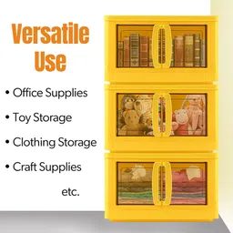 Kuber Industries Yellow 4 Pieces Reusable Drawer Organisers image 2