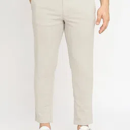 Basics Men Tapered Fit Cotton Trousers-image-78