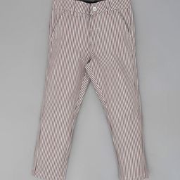 YOUMAA Boys Straight Fit Striped High-Rise Pure Cotton Chinos Trousers-image-89